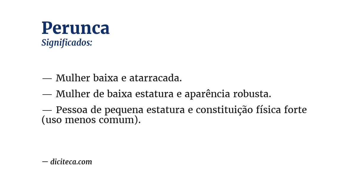 Significado de perunca