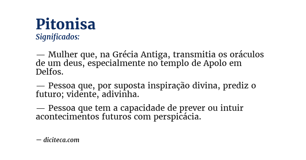 Significado de pitonisa