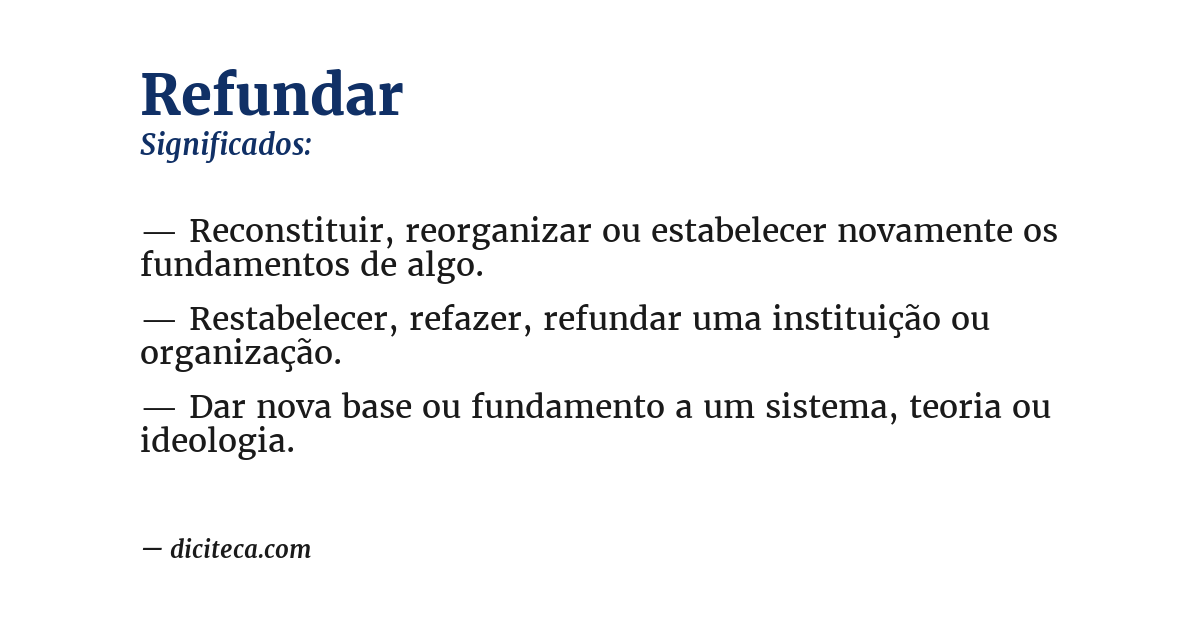 Significado de refundar