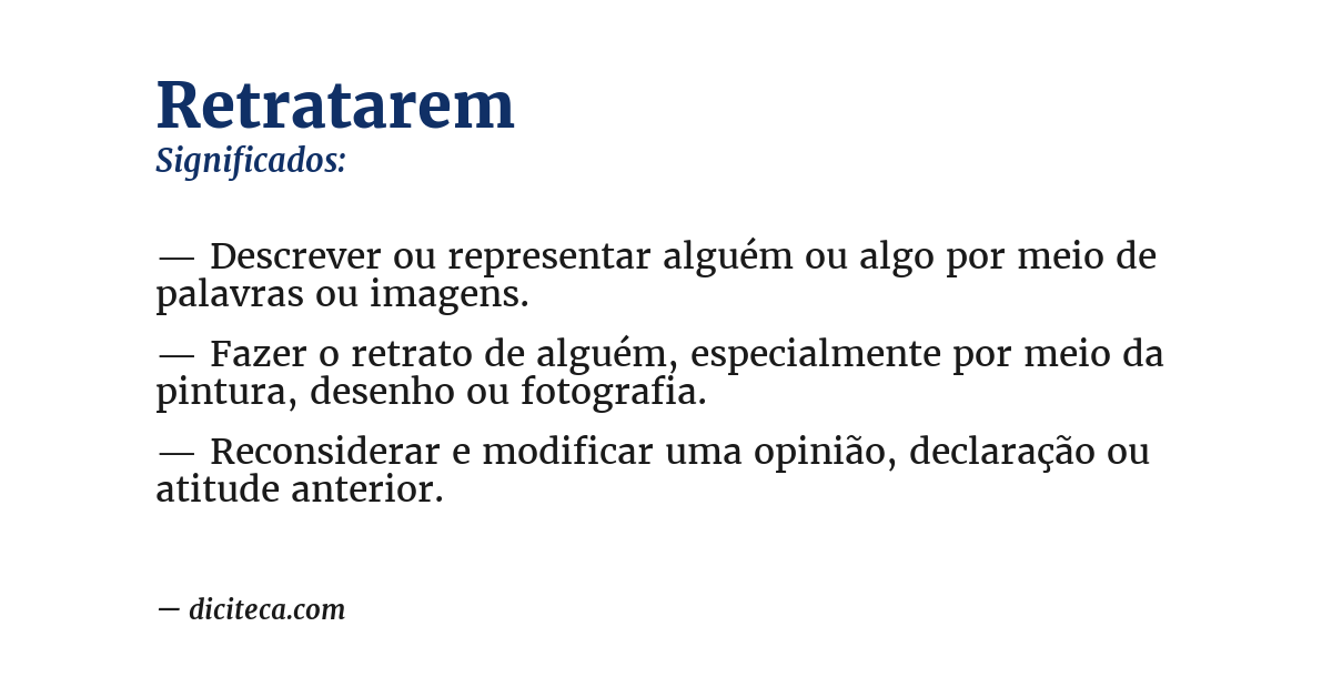 Significado de retratarem