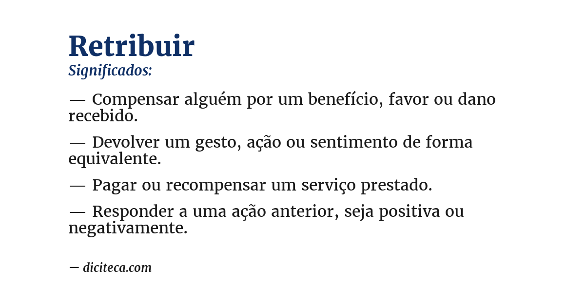 Significado de retribuir
