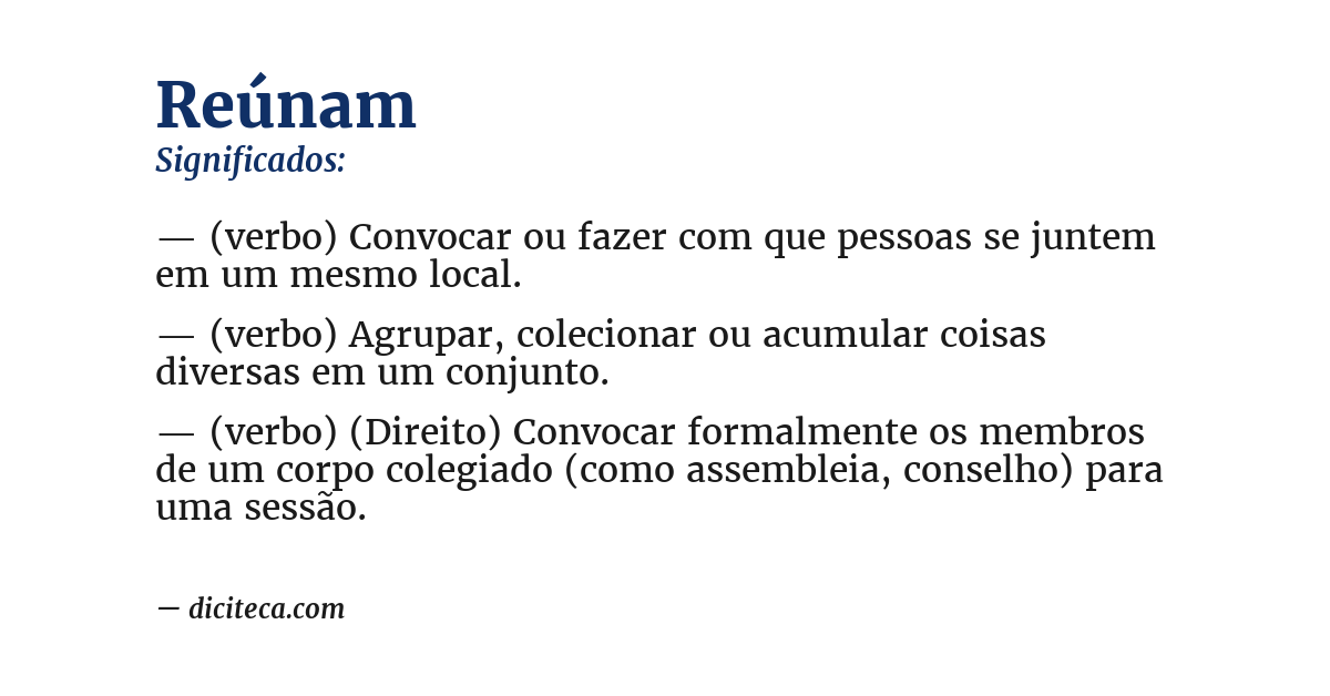 Significado de reúnam