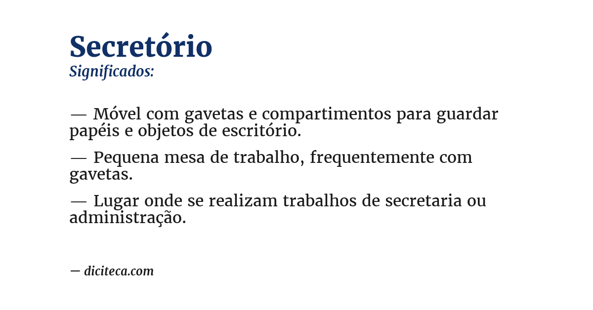 Significado de secretório