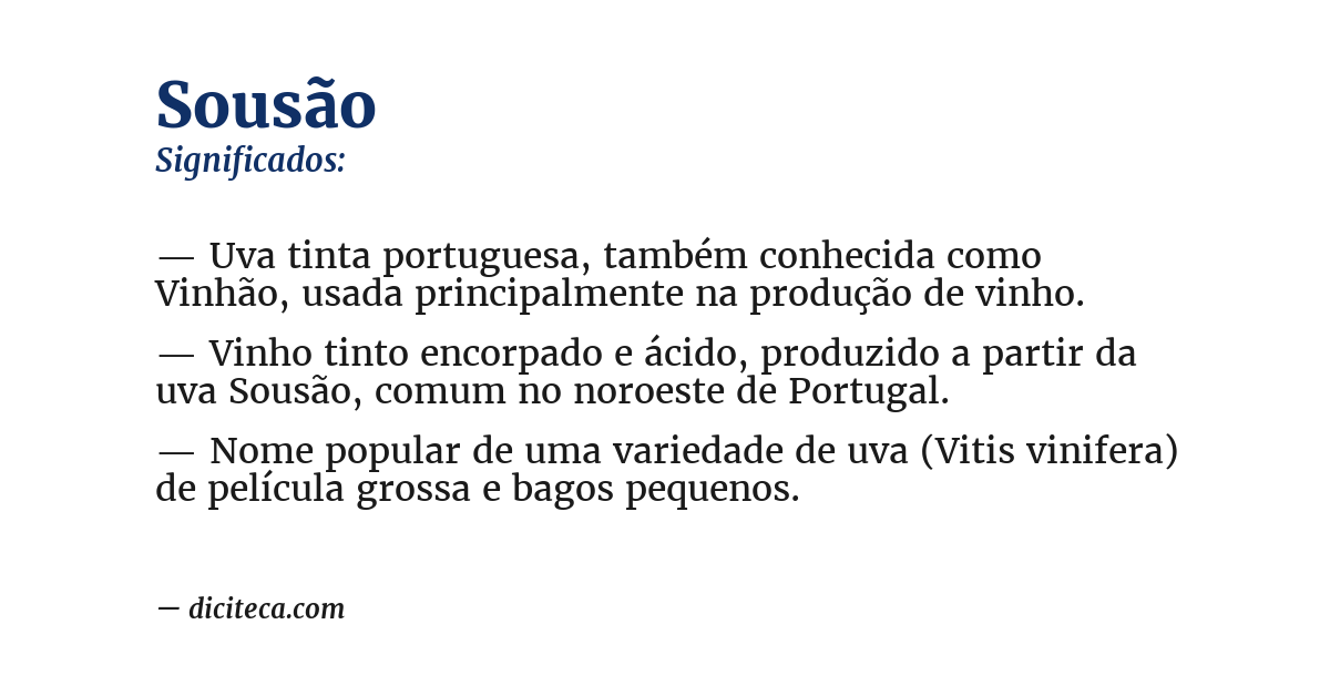 Significado de sousão