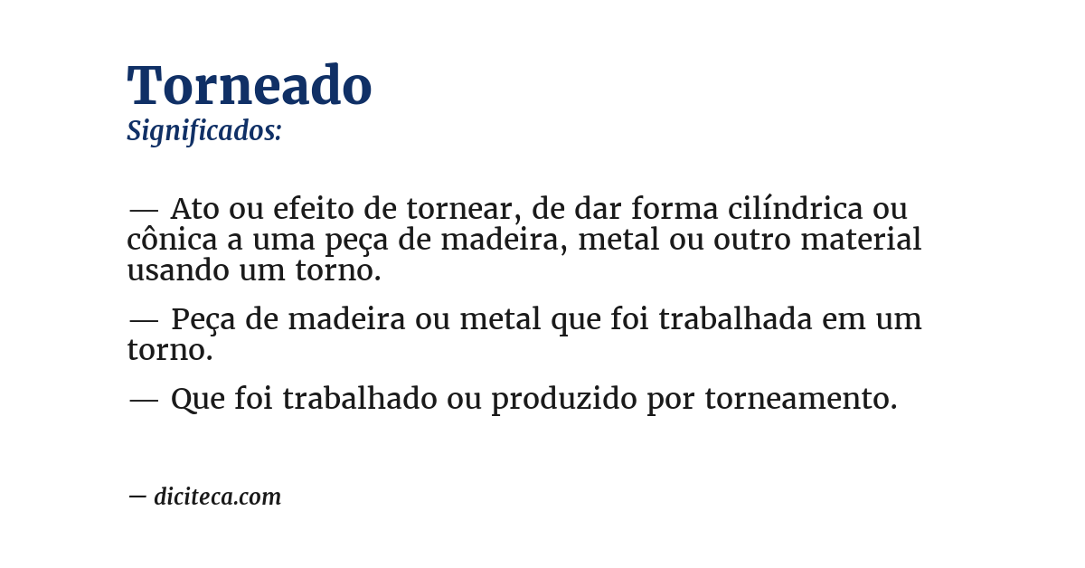 Significado de torneado