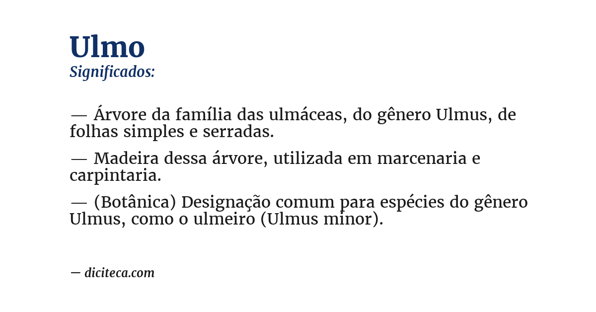 Significado de ulmo