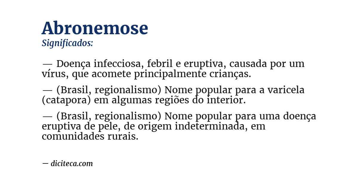 Significado de abronemose