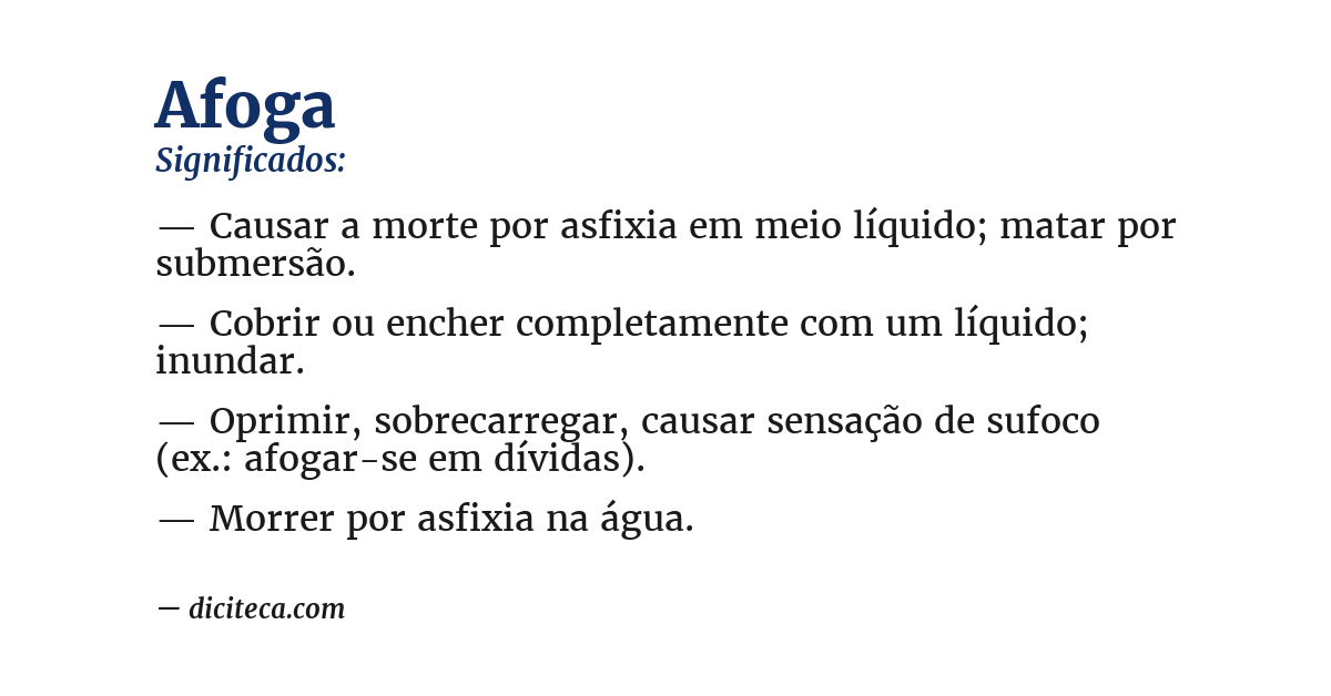 Significado de afoga