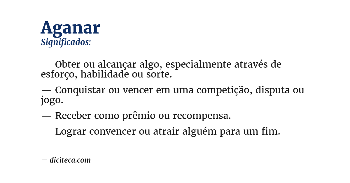 Significado de aganar