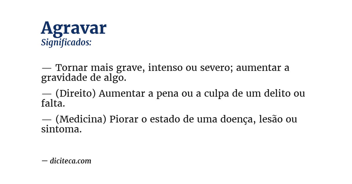 Significado de agravar