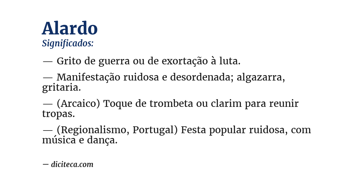 Significado de alardo
