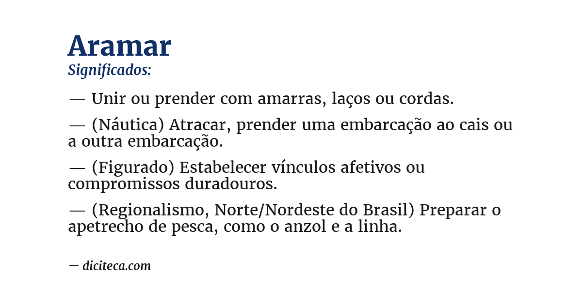 Significado de aramar