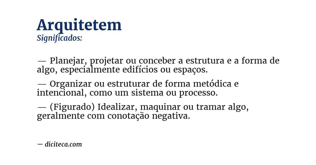 Significado de arquitetem