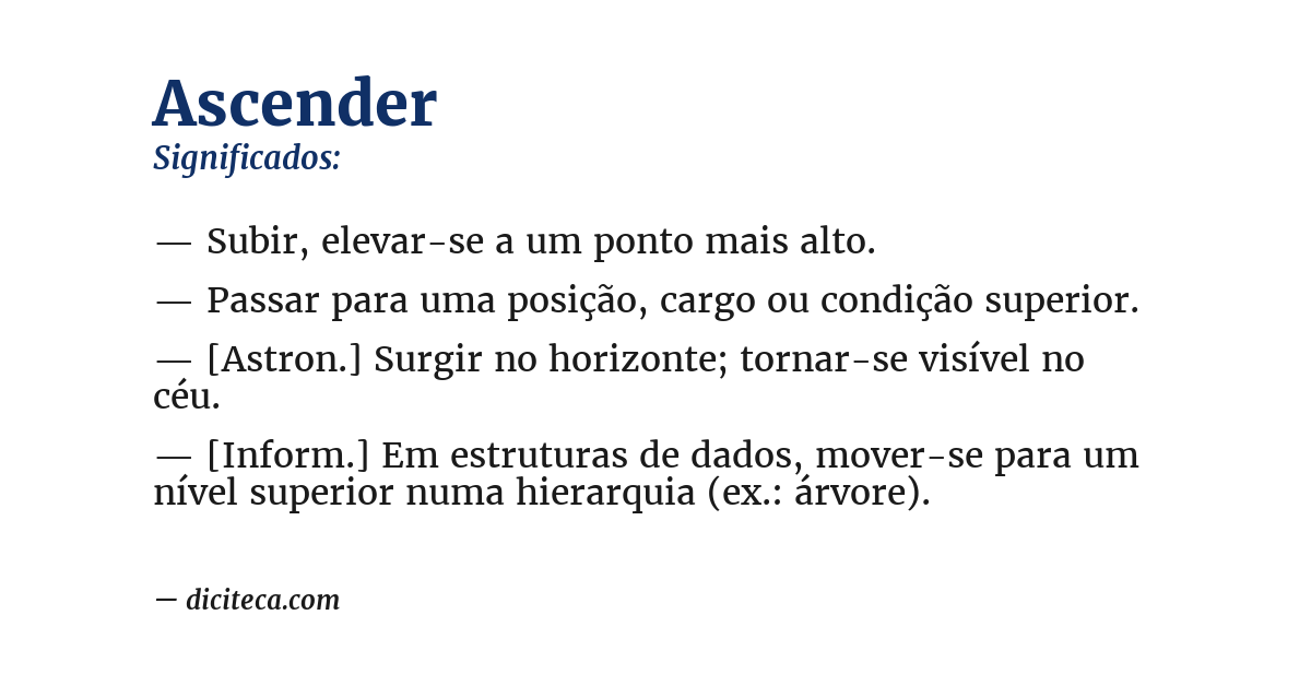 Significado de ascender