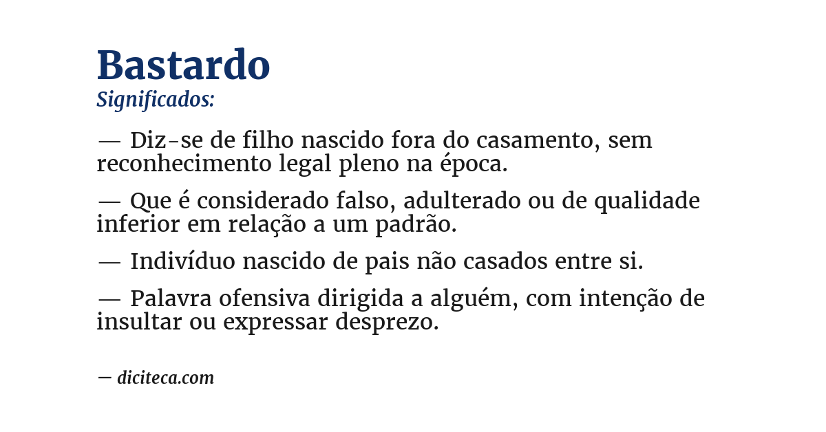 Significado de bastardo
