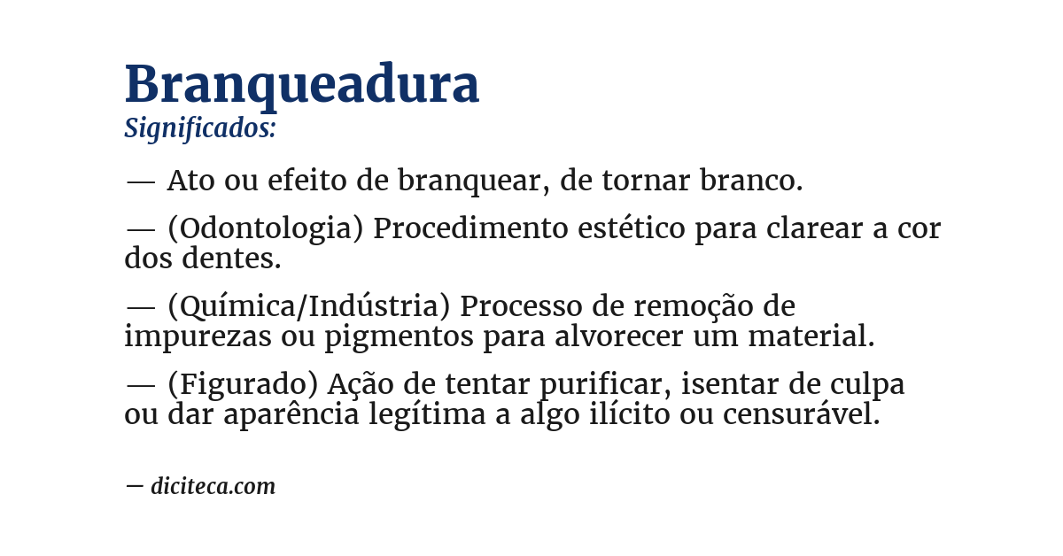 Significado de branqueadura