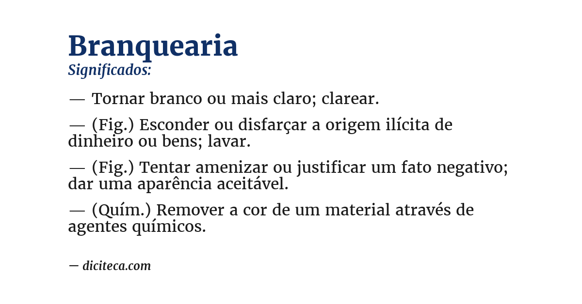 Significado de branquearia