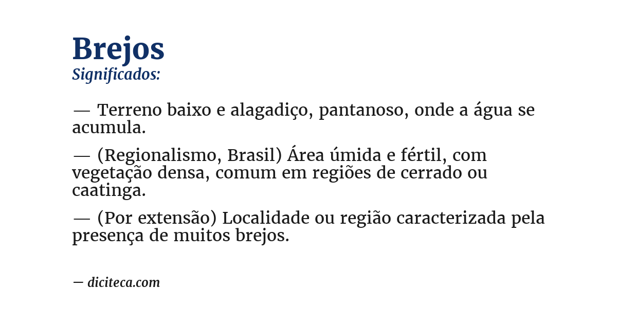 Significado de brejos