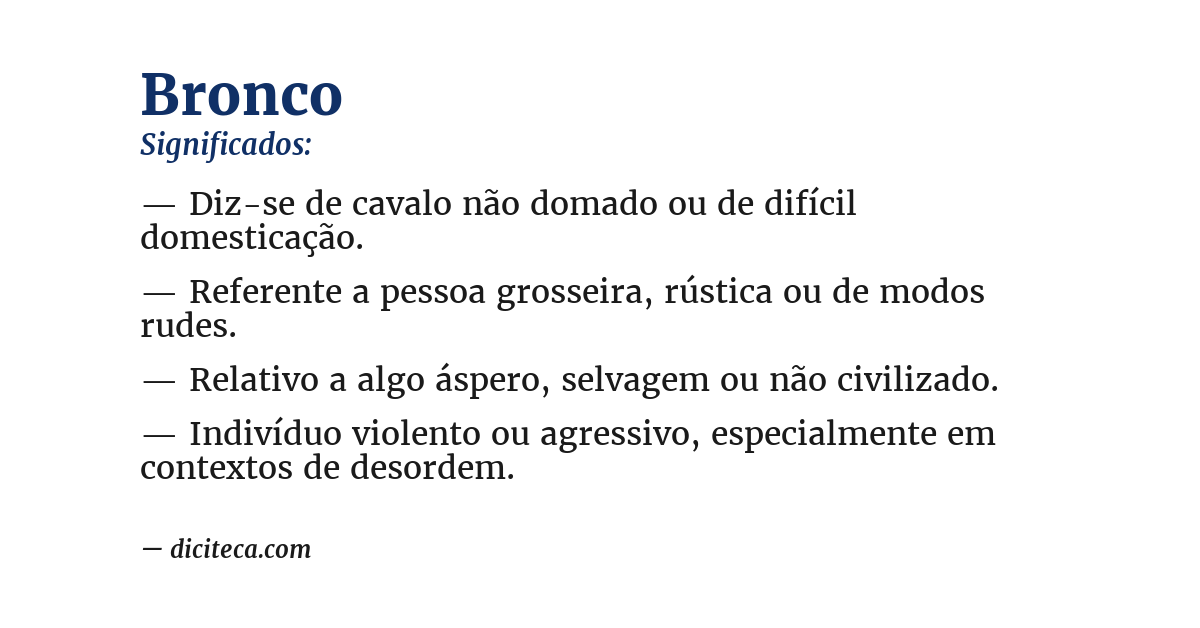 Significado de bronco