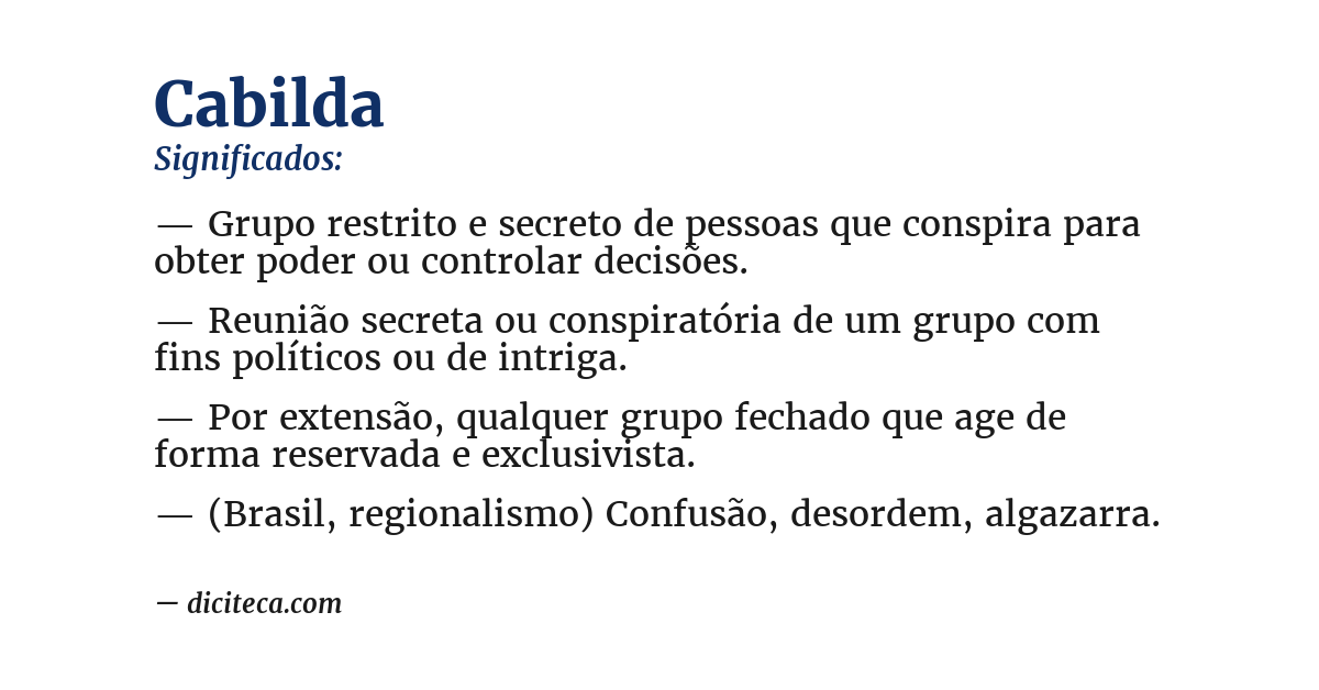 Significado de cabilda