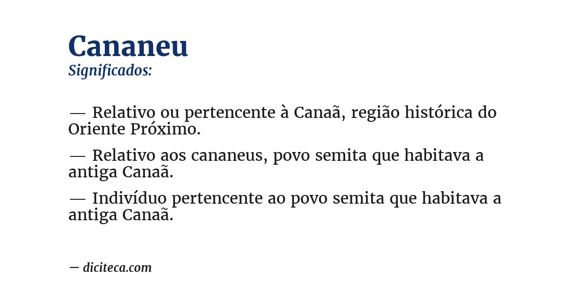 Significado de cananeu