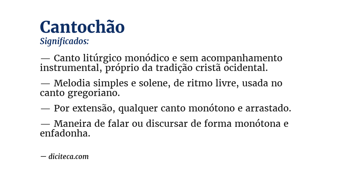 Significado de cantochão
