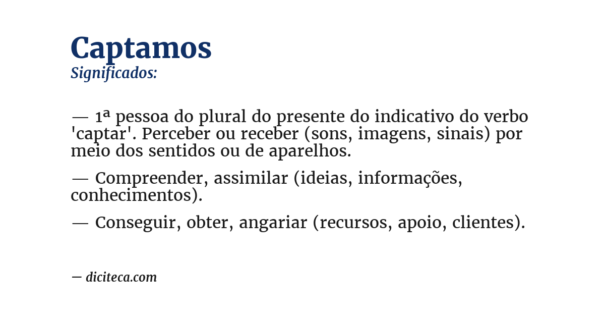 Significado de captamos