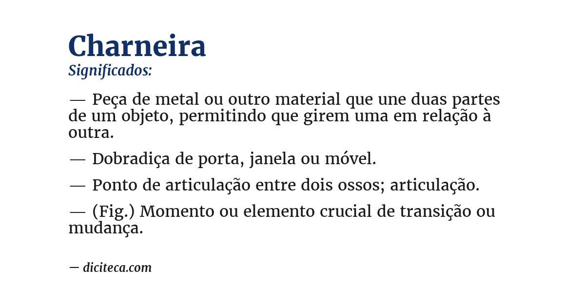 Significado de charneira