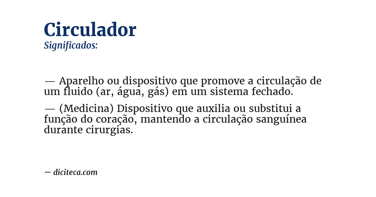 Significado de circulador