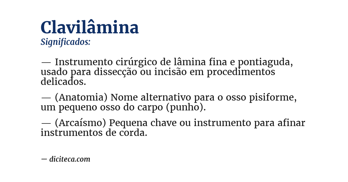 Significado de clavilâmina