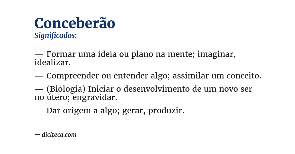 Significado de conceberão