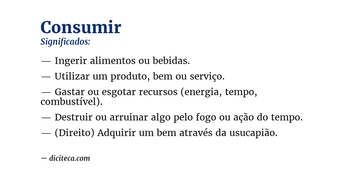 Significado de consumir