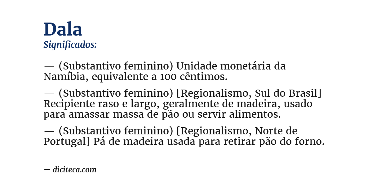 Significado de dala