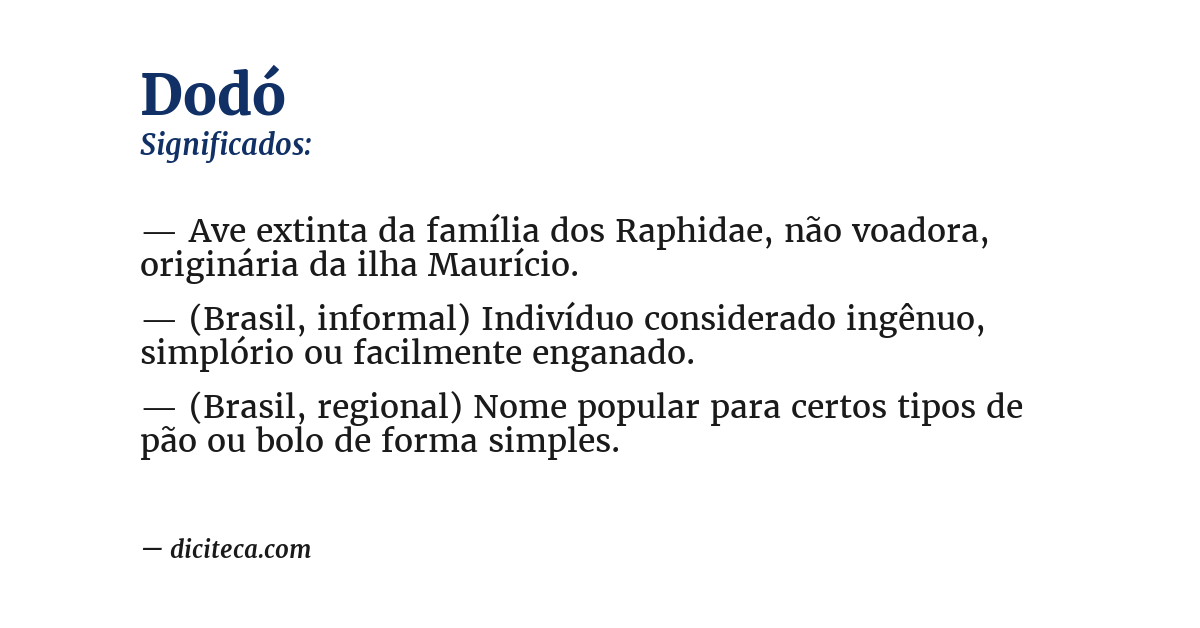 Significado de dodó