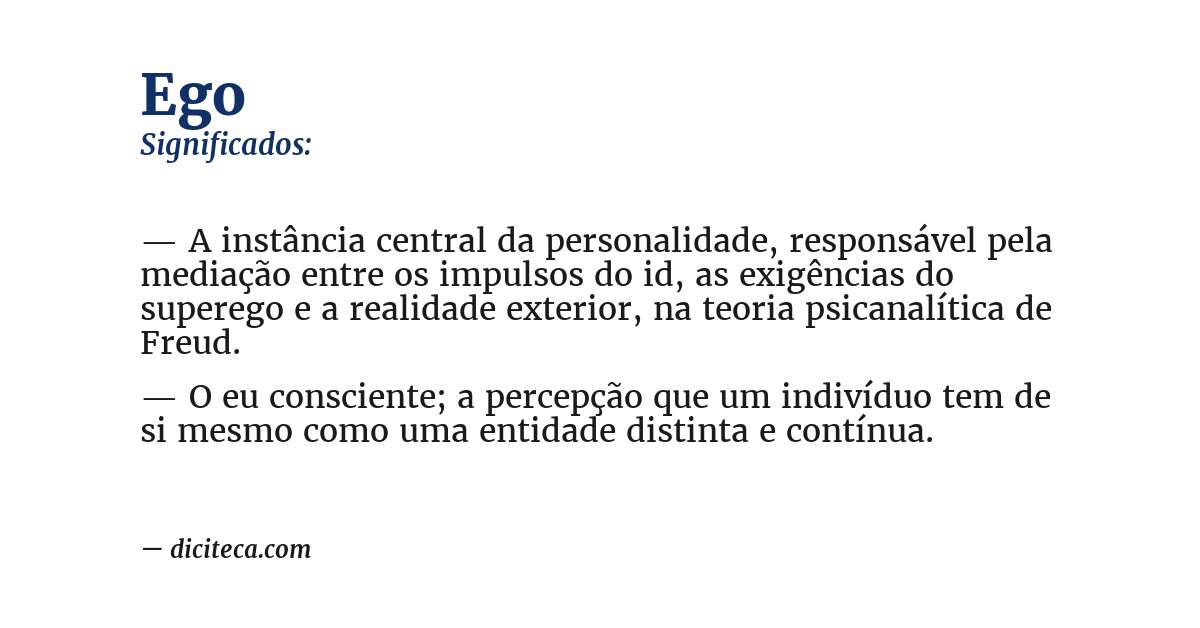 Significado de ego
