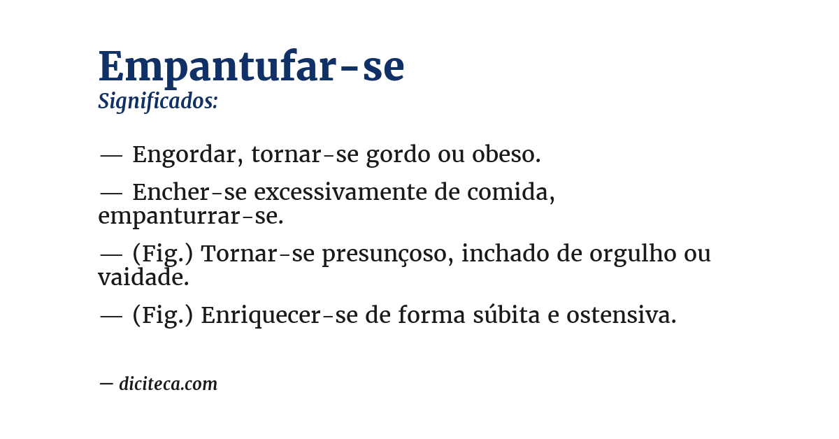 Significado de empantufar-se