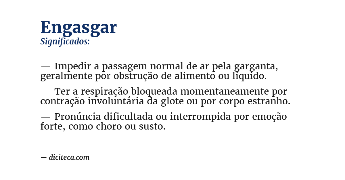 Significado de engasgar
