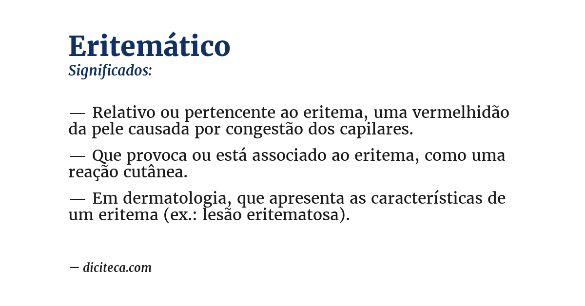 Significado de eritemático