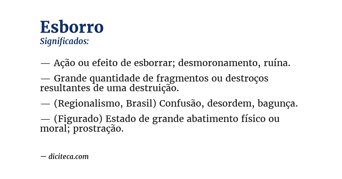 Significado de esborro