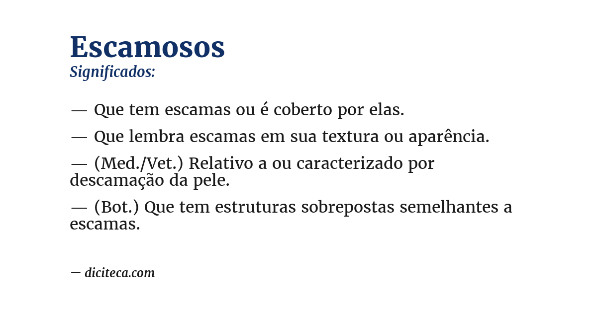 Significado de escamosos