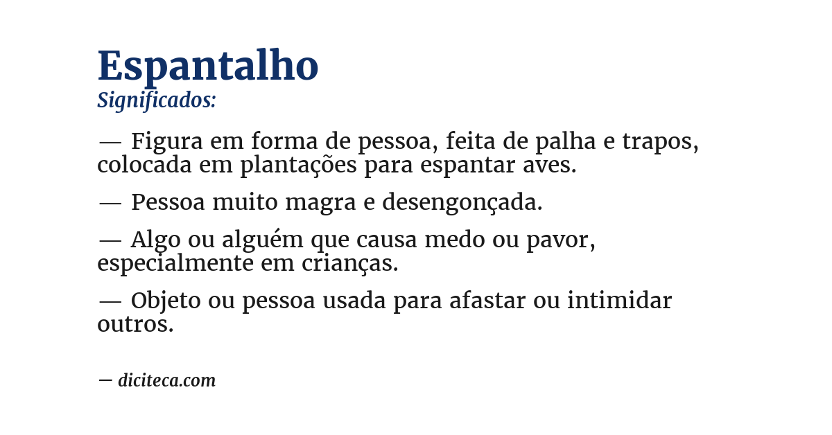 Significado de espantalho
