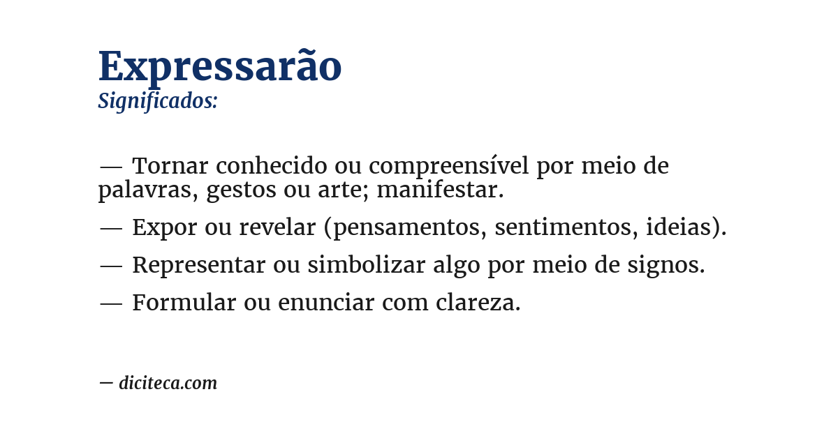 Significado de expressarão