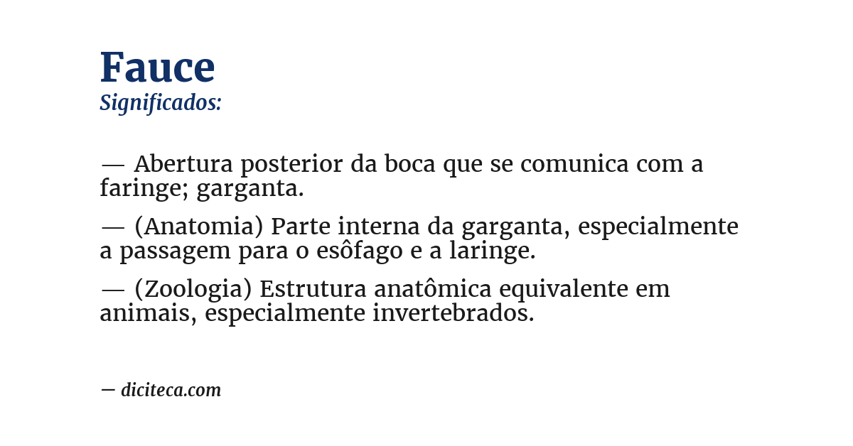 Significado de fauce