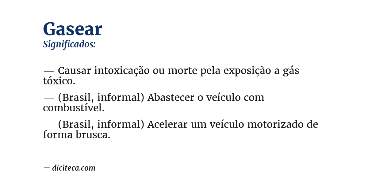 Significado de gasear