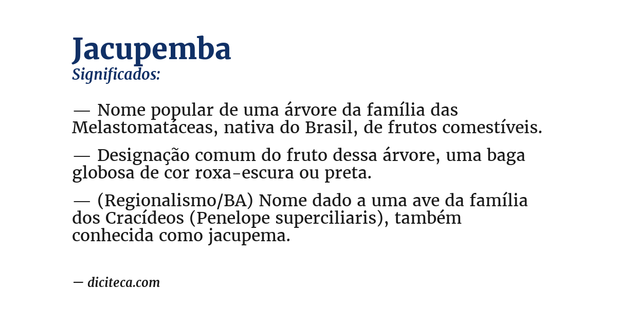 Significado de jacupemba