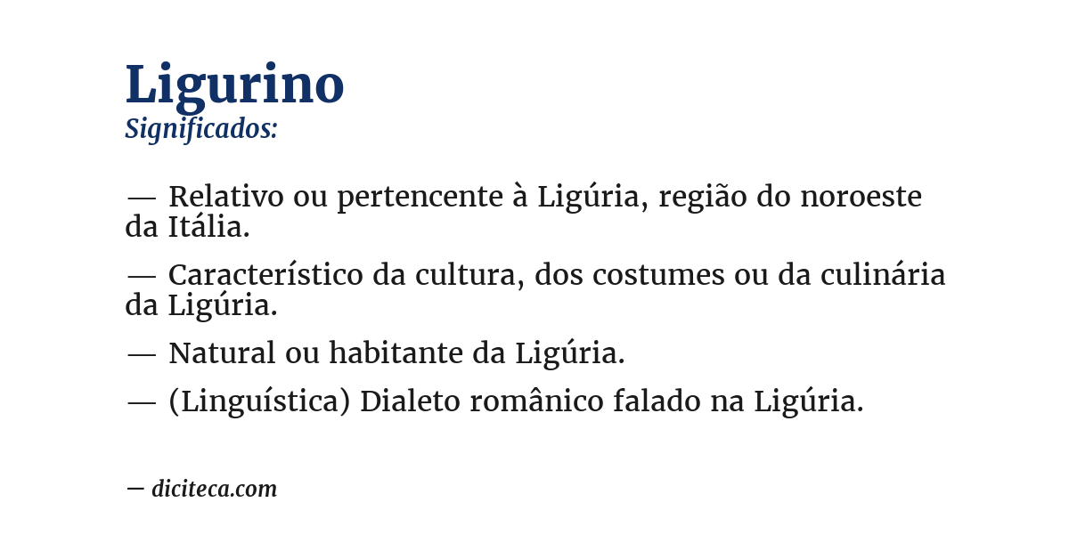 Significado de ligurino