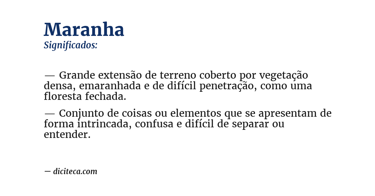 Significado de maranha