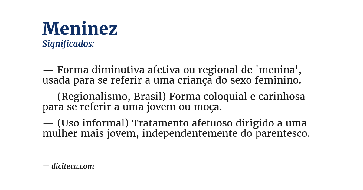 Significado de meninez