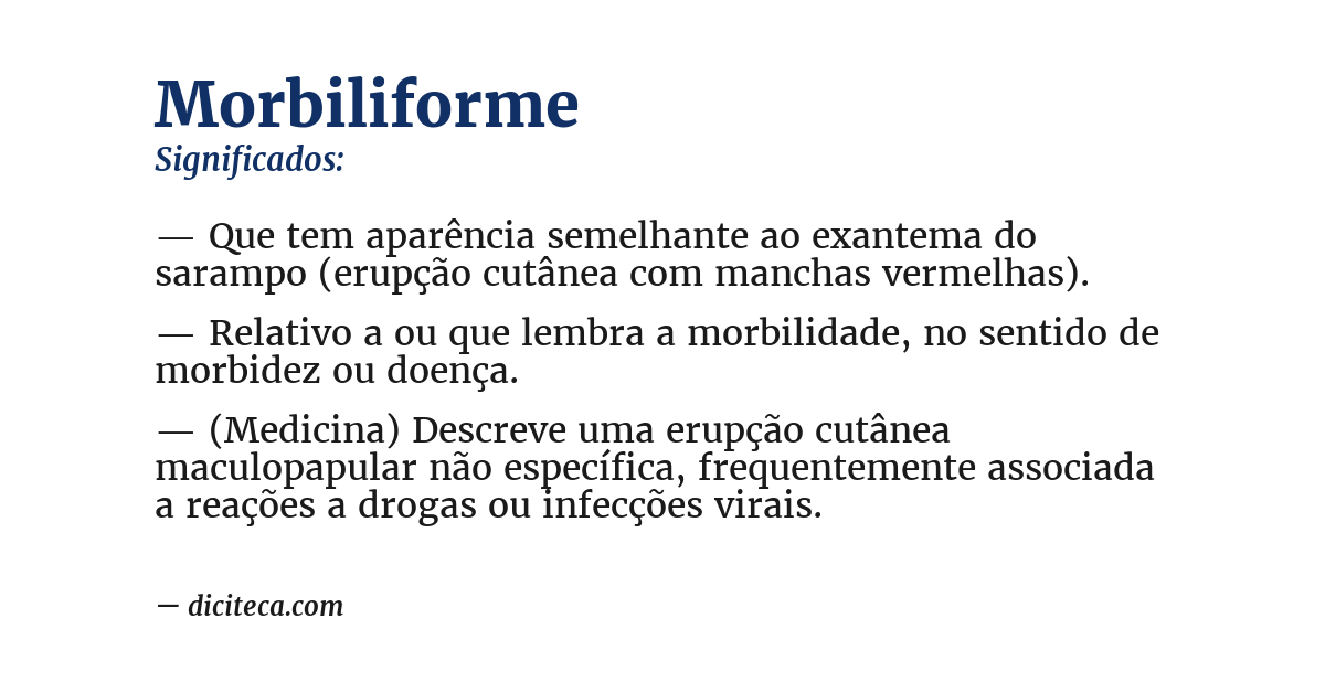 Significado de morbiliforme