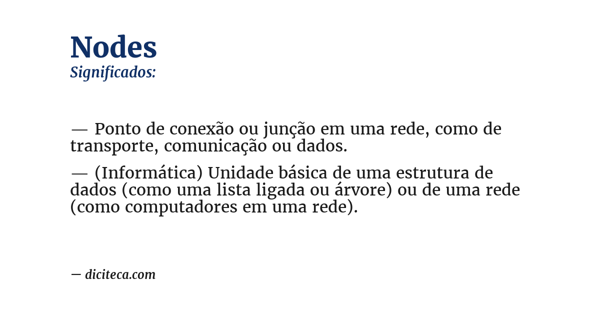 Significado de nodes